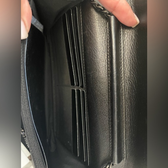 Chanel Boy Wallet on Chain- Black grained calfskin with ruthenium hardware - Picture 3 of 10